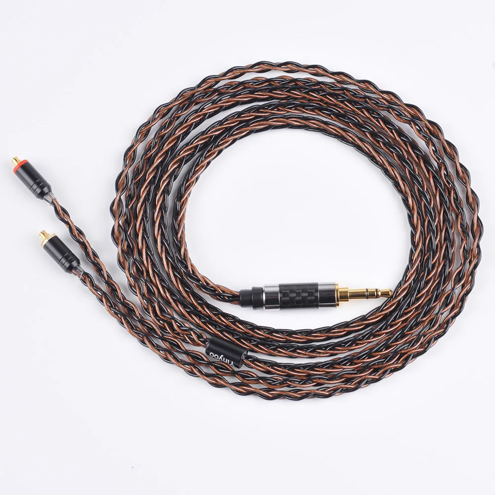 Yinyoo 3,5/4,4/2,5 мм сбалансированный MMCX для Shure SE215 se535 se846 2Pin 8 ядер посеребренный кабель для наушников для ZS10 AS10 ZSN для TRN