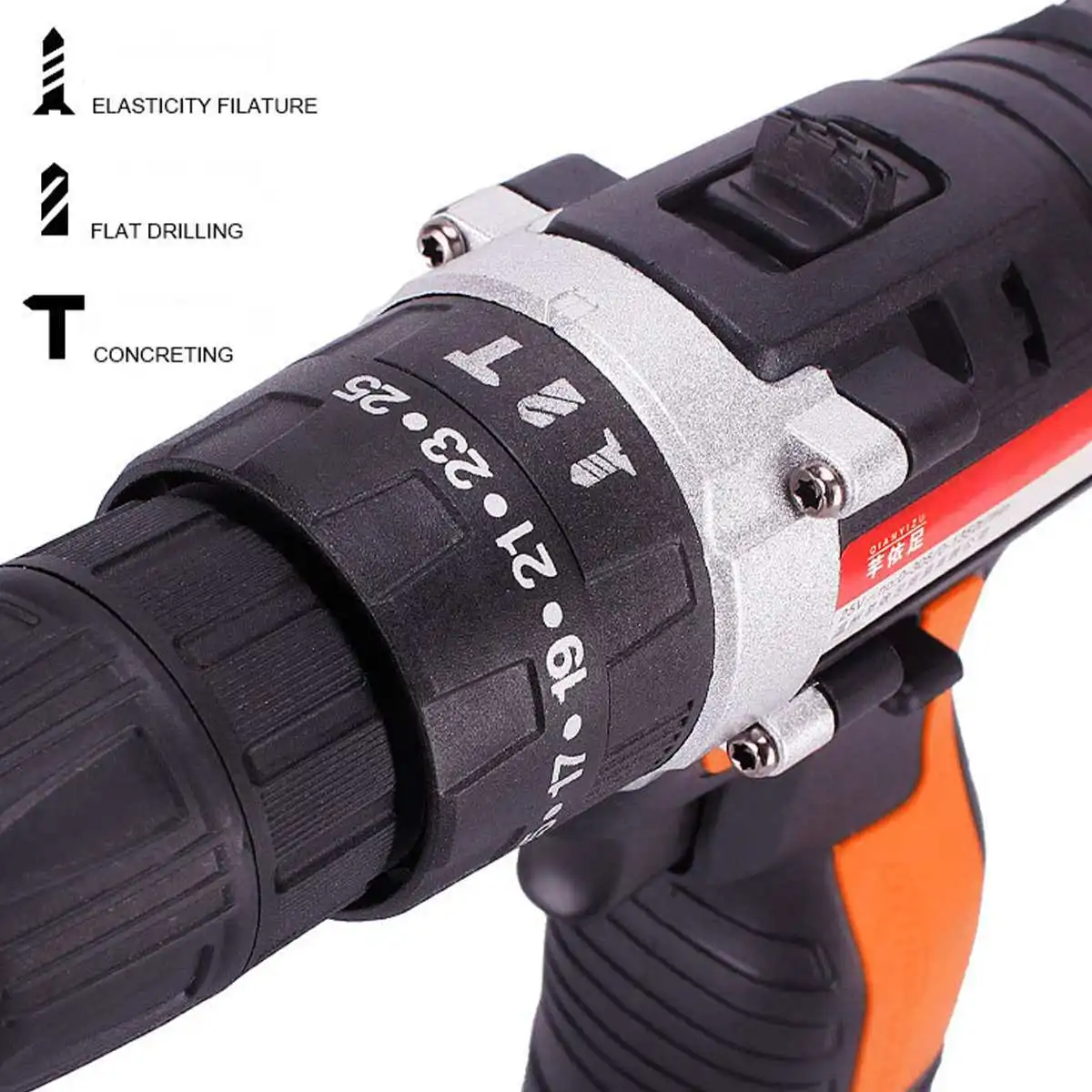 

12/16.8/25V Electric Screwdriver Lithium Battery Rechargeable Cordless Drill 2800RPM Home DIY Power Tool with Drill Bit and Box