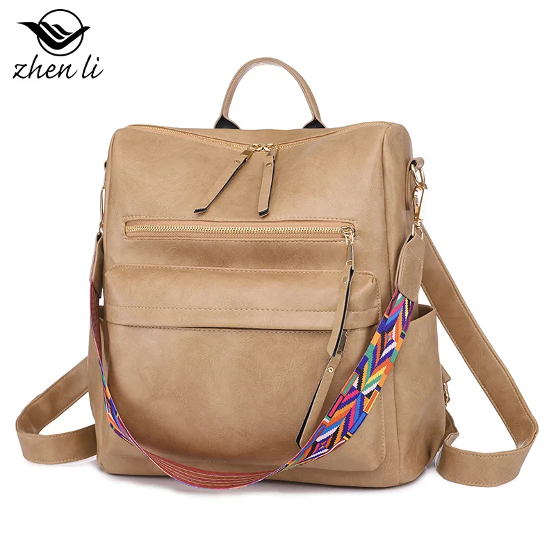 

Zhenli Women's Bag 2021 New Fashion Korean Women Bag European and American Retro Women's Backpack Backpack Wholesale