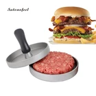 Металлический пресс для гамбургеров, пластиковый пресс для приготовления пищевых продуктов, Ручной пресс для бургеров, мяса, говядины, кухонный инструмент, 1 комплект