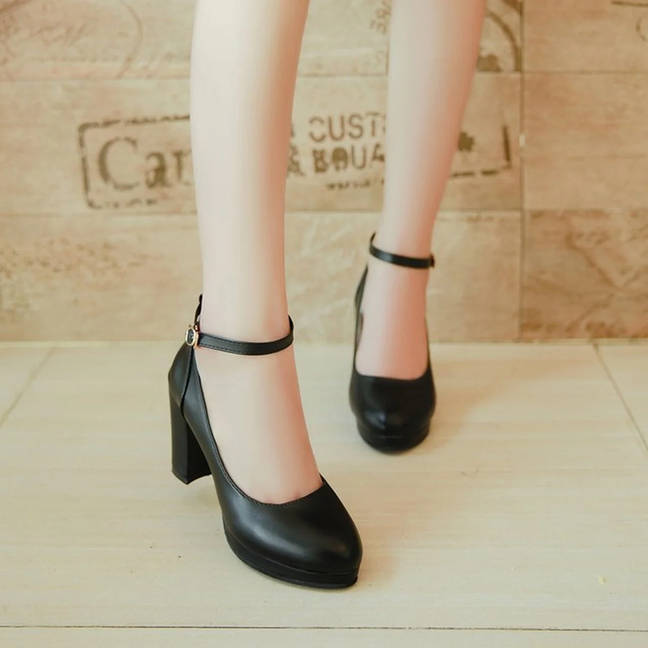 

Женские туфли на высоком каблуке, модные туфли с пряжкой, Корейская версия осени 2022, милые туфли, модная универсальная женская обувь