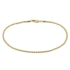 Плоский ножной браслет для женщин и мужчин, веревочный браслет золотого цвета 2 мм, 91011 дюймов, водонепроницаемый