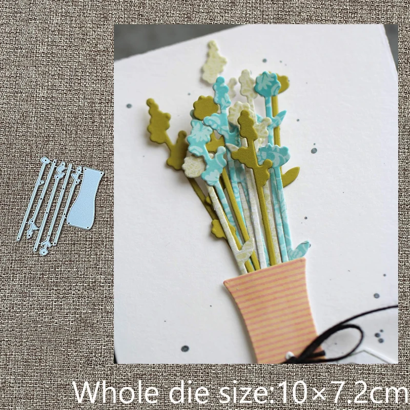 

Металлический трафарет XLDesign, форма для высечки растений, украшение для горшка, высечки для альбома, бумаги, тиснения