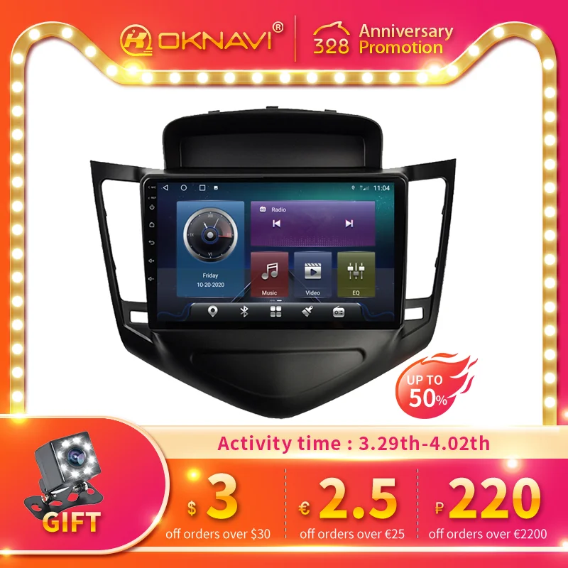 

6G 128G Android 10 2din for Chevrolet Cruze J300 2008-2014 Navigation GPS Multimedia Video Autoradio NO DVD Player Touch Screen