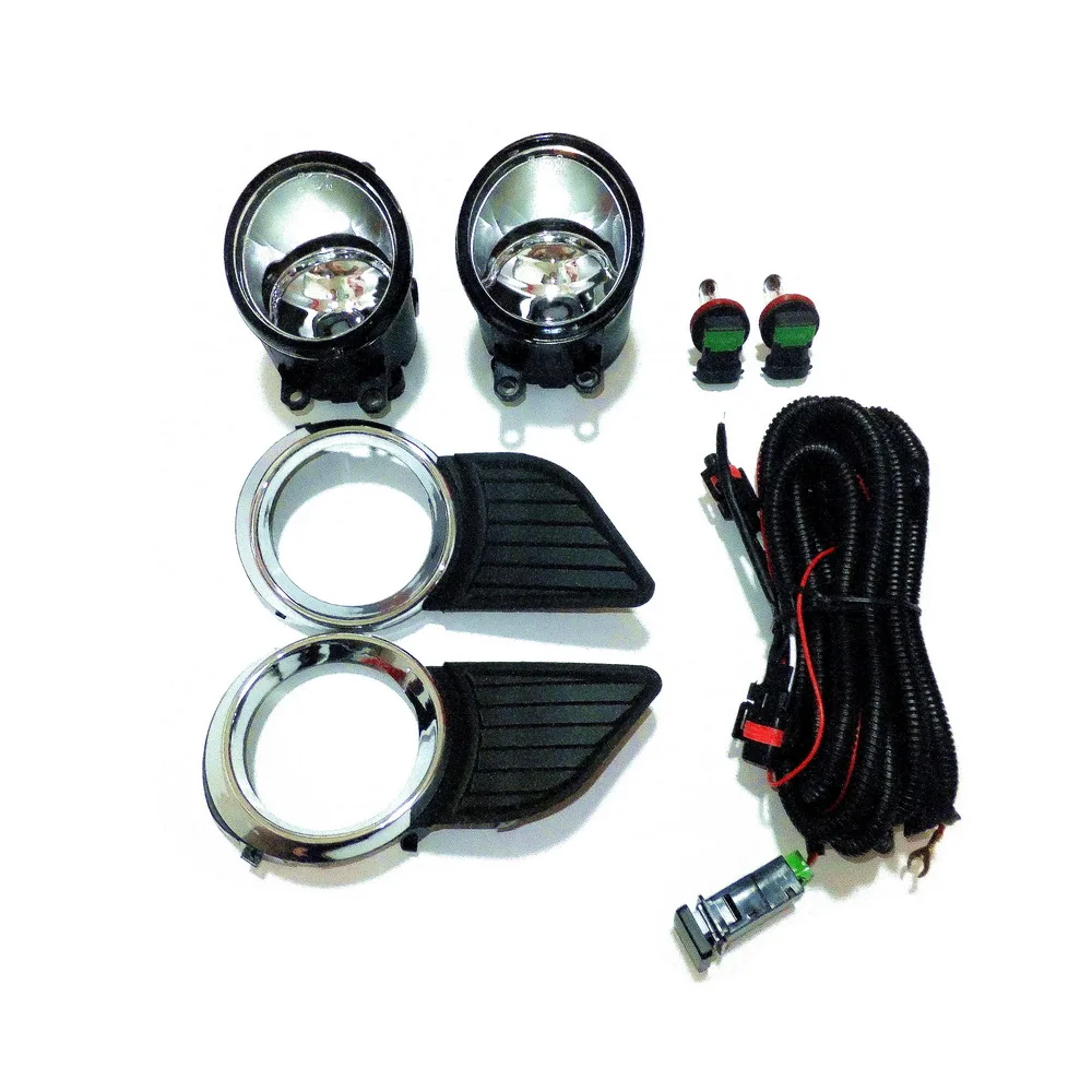 

Автомобильная противотуманная фара July King в сборе с крышкой чехол для Toyota Sienna 2011-2016, галогенная противотуманная фара + крышка + Жгут + переключатель