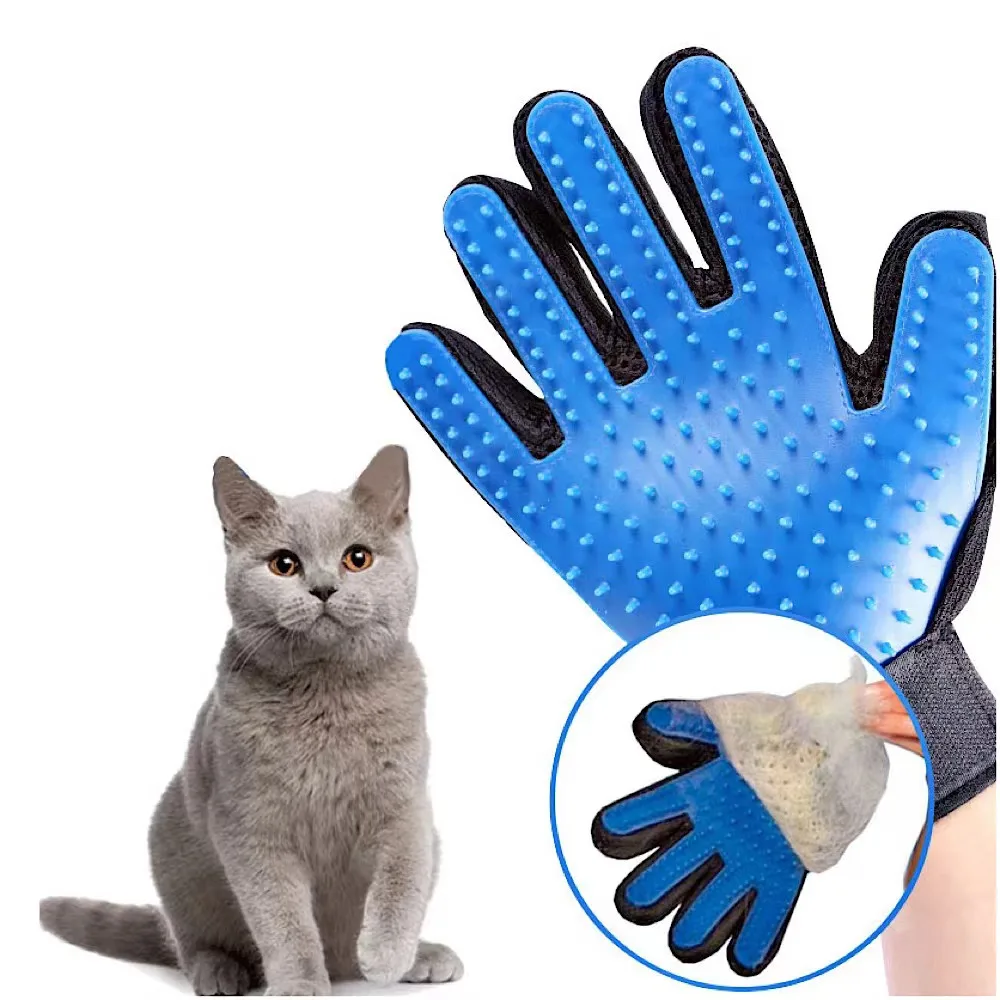 

Pet Glove Cat Grooming Glove Cat Hair Deshedding Brush Gloves Dog Comb for Cats Bath Clean Massage Hair Remover Brush For Animal