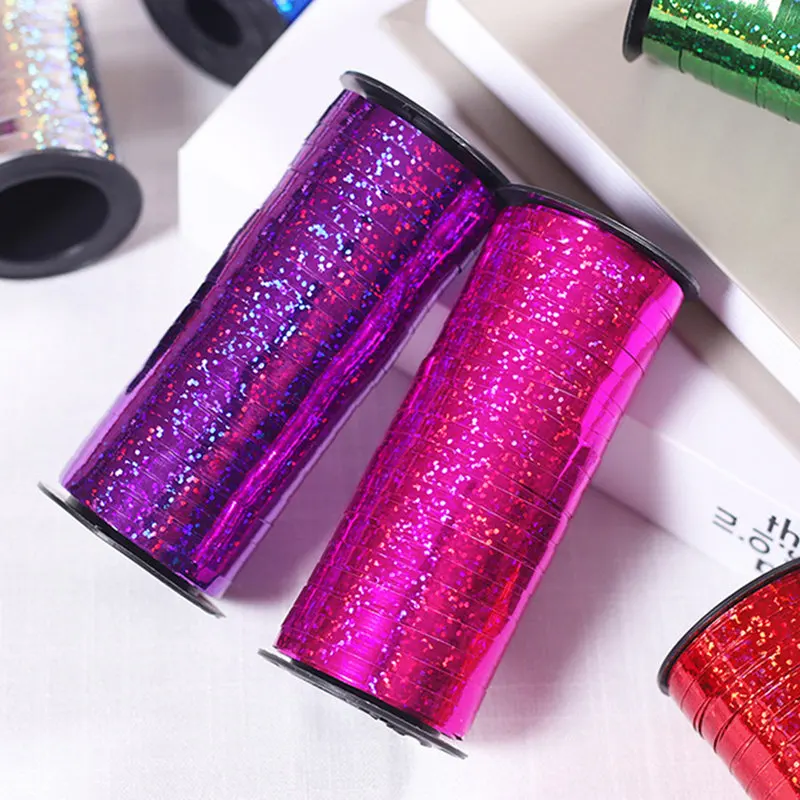 100 ярдов 5 мм лента лазер новая трубка воздушные шары grosgrain ленты DIY Свадебный