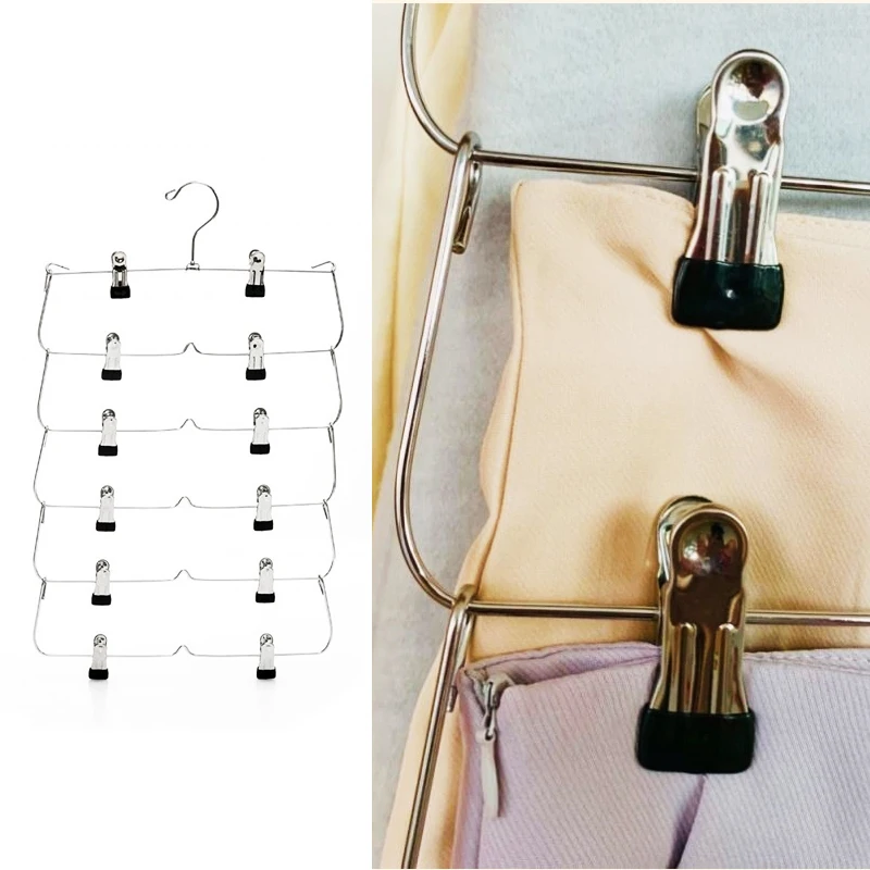 6 слойная юбка брюки для девочек шорты вешалки с регулируемые зажимы Экономия