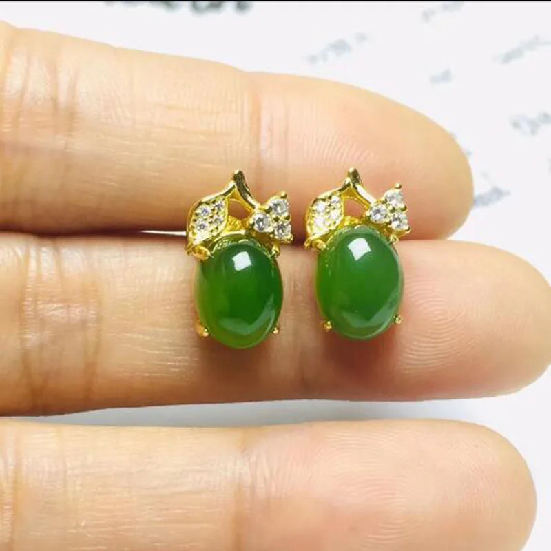 Настоящий Сертифицированный натуральный Хотан яшма 925 пробы серебро ювелирные