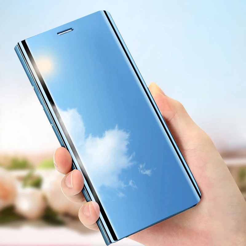 Чехол-книжка для Xiaomi Redmi Note 8 8T 7 6 5 Pro 4 4X Plus 9T 7A 8A S2 зеркальный | Мобильные телефоны и