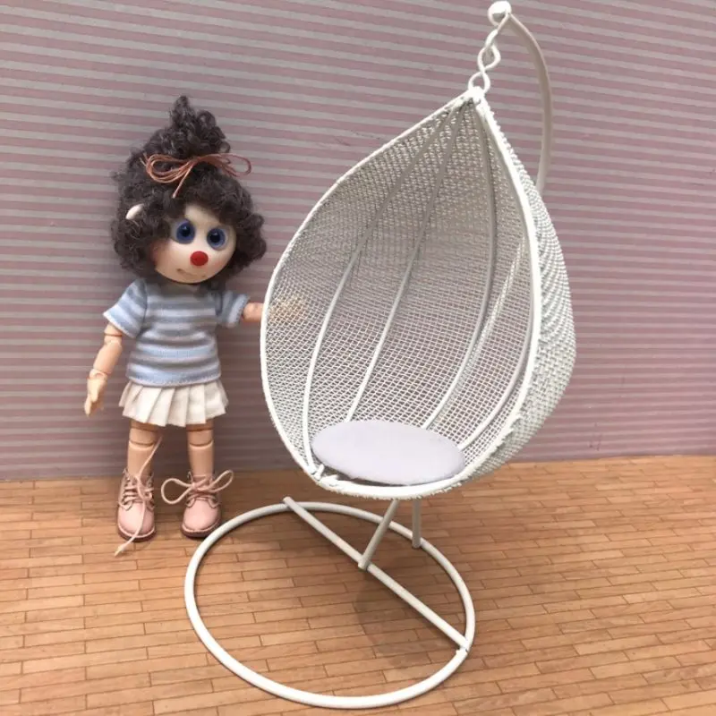 

1:12 Dollhouse Miniature Furniture Swing Chair Hammock Miniature Garden Furniture Swing Doll House Decor Toy