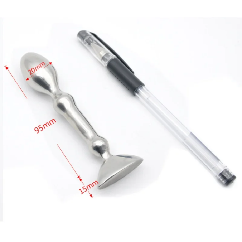 Массажер простаты из нержавеющей стали металлическая Анальная пробка для точки G