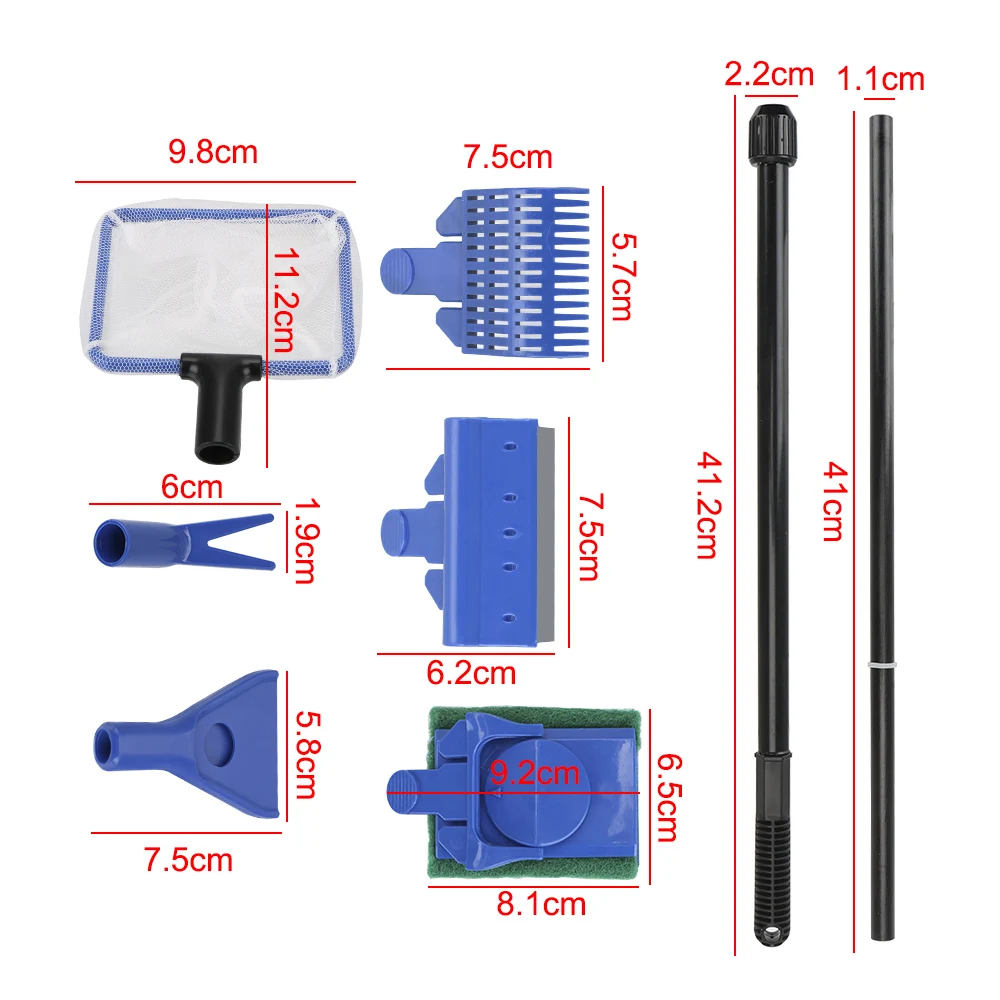 

Aquarium Tank Clean Set Aquarium Cleaning Tools Adjustable Aquarium Cleaner 5 in 1