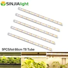 Светодиодные трубки T8, лампы полного спектра для выращивания растений, 5 шт.лот, 60 см