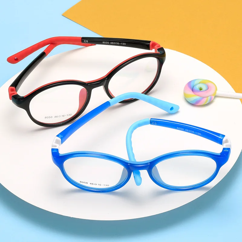 

Elbru Children Anti-blue Light Plain Glasses Comfortable Ultra Light TR90 Frame Eye Protection RadiationPprotection Glasses