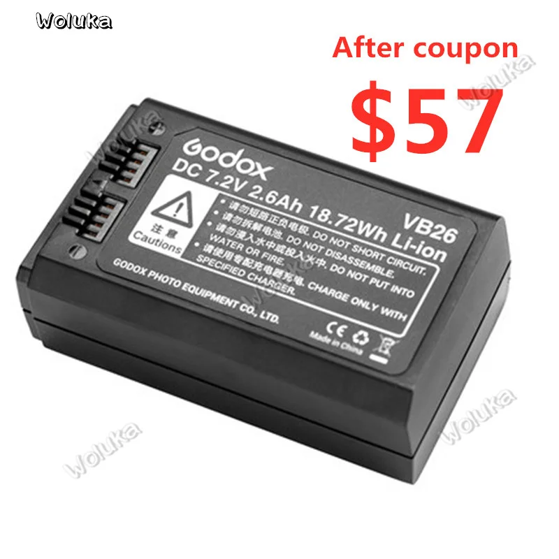 Godox оригинальная перезаряжаемая литиевая батарея V1 VB26 2600 мАч для круглой головки