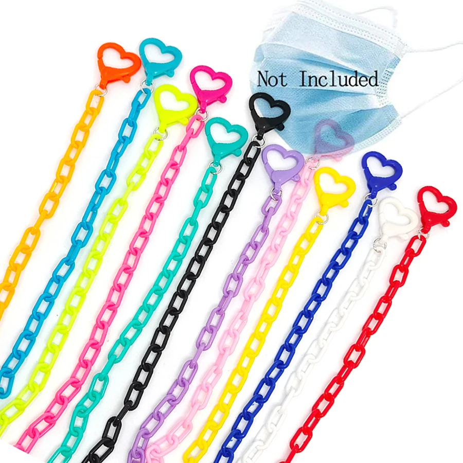 

Universal Cartoon Mask Holder Acrylic Link Chain Boys Girls Safety Eyewear Retainer Mask Rope for Student Eyewear Accessories