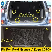 elastic rear trunk cargo storage organizer luggage net bag holder flexible cover kit for ford escape kuga 2020 2022