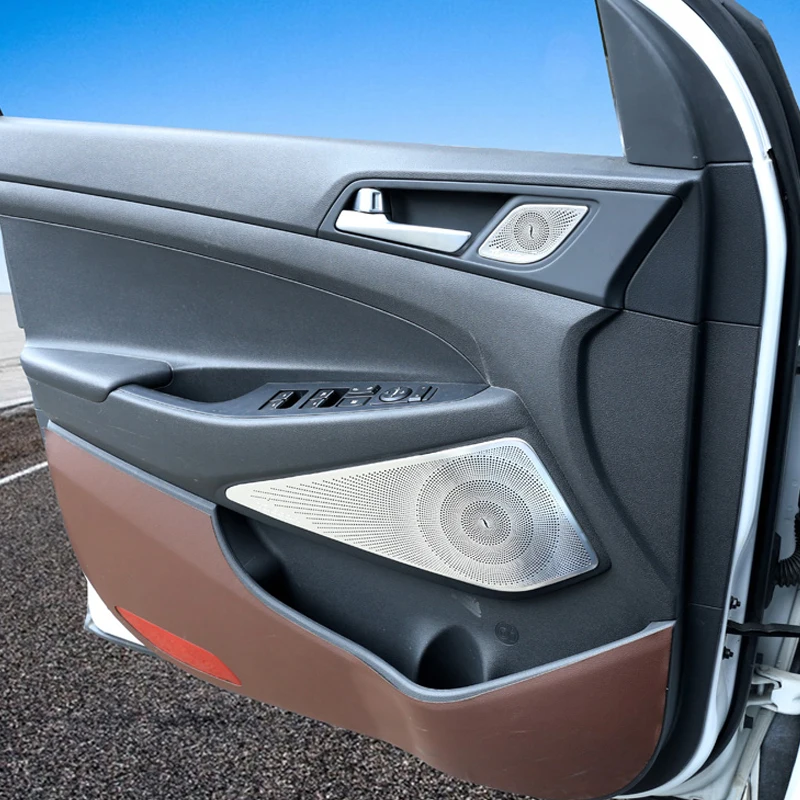 Для Hyundai Tucson TL 3rd 2015-2020 нержавеющая Автомобильная дверь громкий динамик колодка