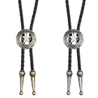 Винтажный Мужской галстук-бабочка со звездами, металлическая кожаная веревка, мужской воротник рубашки, галстук-бабочка, галстук-бабочка, ковбойские ювелирные изделия, аксессуары для подарка