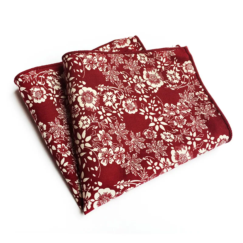 

Exclusive Design Fashion Men Women Explosion Paisley Printed Cotton Pocket Towel Business Suit Casual Accessories Square Scarf