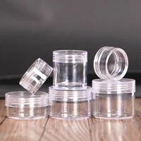 small empty cosmetic refillable bottles plastic eyeshadow makeup face cream jar container bottle full transparent cosmetic box