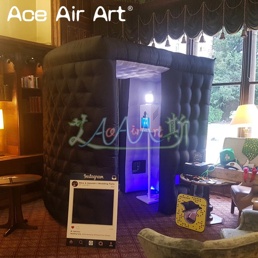 Бесплатная доставка 2 4 м светодиодный надувной изогнутые photo booth фото pod с