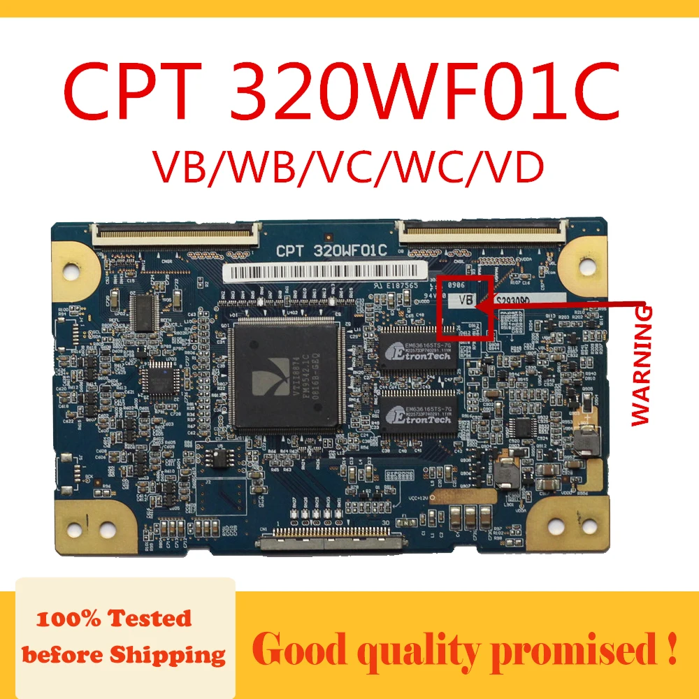 ТВ t con плата CPT 320WF01C VB WB VC WC VD логическая оригинальное оборудование Бесплатная