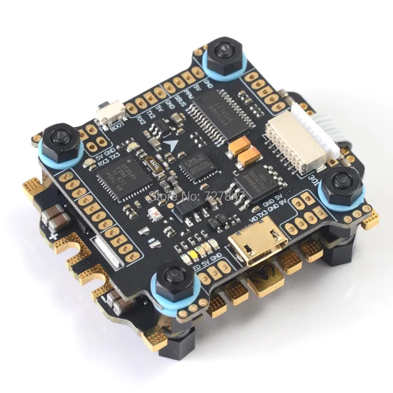 Контроллер полета Diatone MAMBA F722S Betaflight & OSD 5/9V 2A BEC 50A 3 6S Blheli_32 Dshot1200 для RC модельной