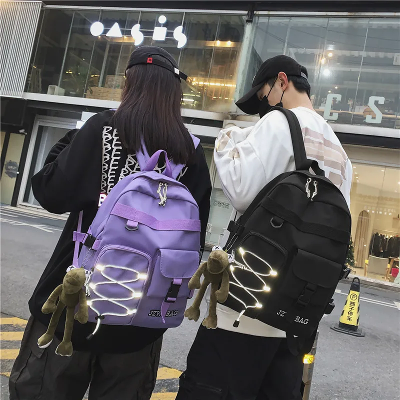

Fashion Nylon Backpack Female Waterproof Unisex Backpack for School Teenagers Laptop Backpack Harajuku College Student Schoolbag