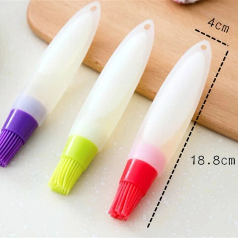 

3pc Silicone Oil Pen Pastry Brush Baking Brush BBQ Brush Liquid Oil Container Pastry Cake Bread Butter Brushes Pen Kitchen Tools