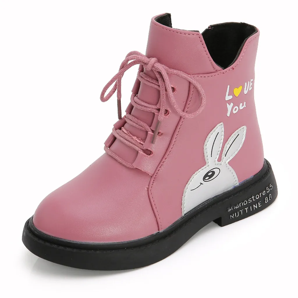 winter boots Children Baby toddler girl boots princess Cartoon Shoes Leather Winter Cotton Warm winter boots kids#Y3