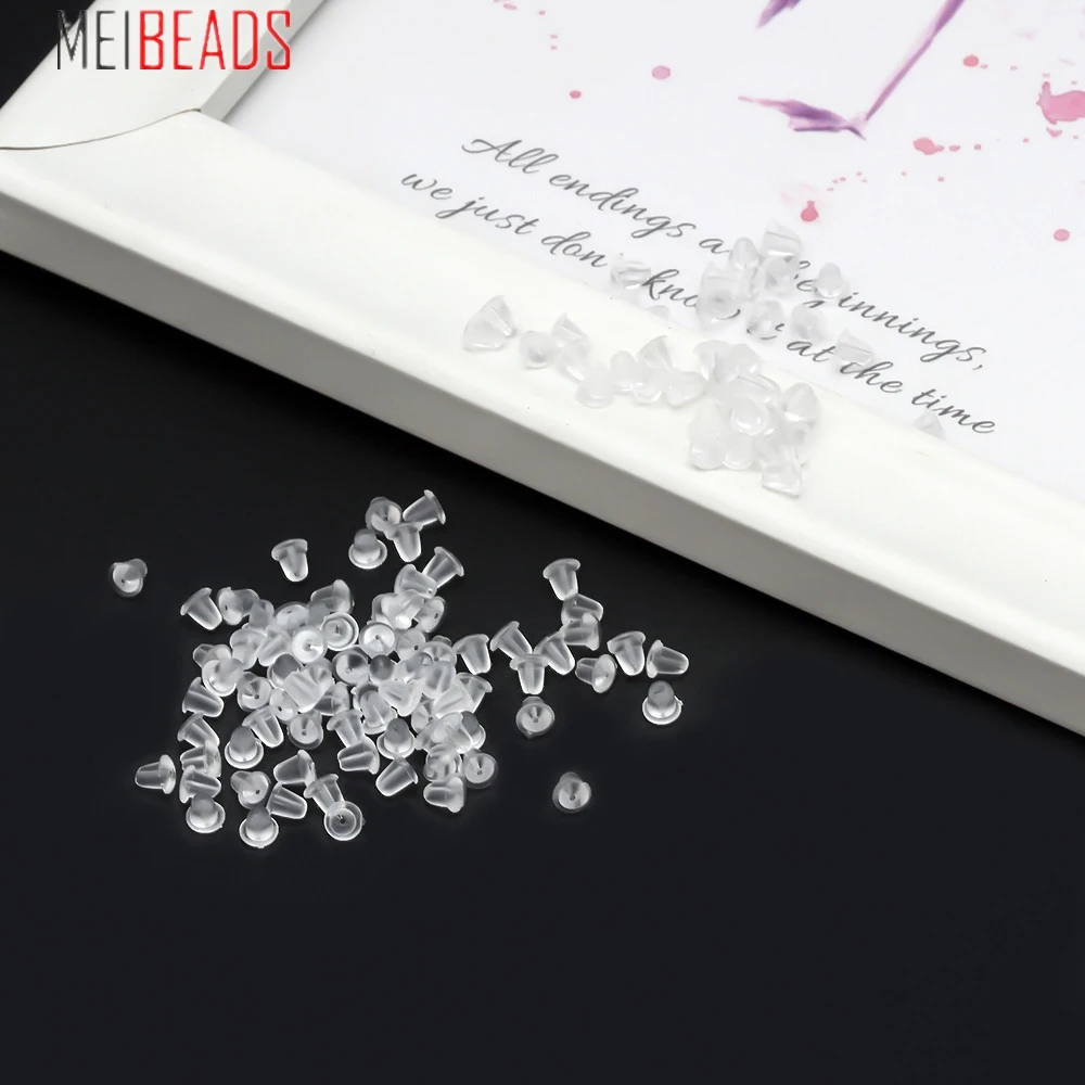 Пластиковые застежки для сережек MEIBEADS 200 шт./лот фурнитура женских сделай сам