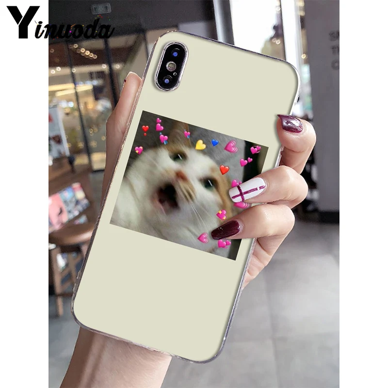 Yinuoda очень милый кот собака мультфильм розовый в форме сердца YOU& ME мягкий чехол для телефона iPhone 8 7 6S Plus 5 5S SE XR X XS MAX 10