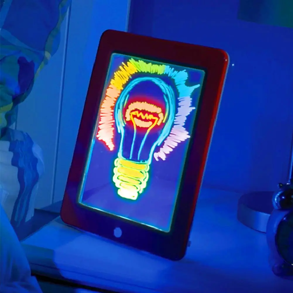 3D Magic альбом для рисования 8 светильник эффекты головоломка настольная Sketchpad