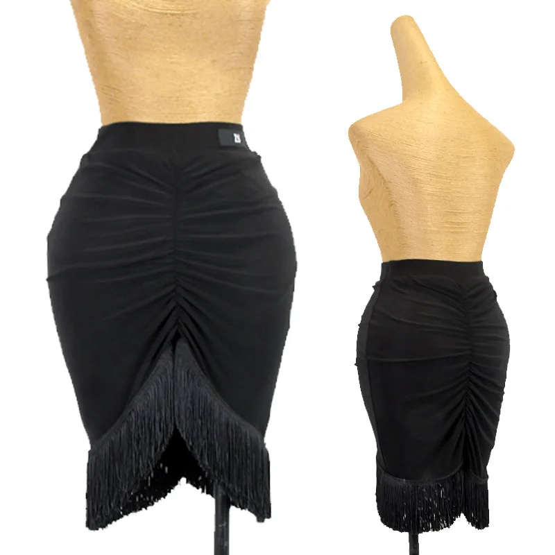 

Latin Dance Fringe Skirt Female Adult Rumba Practice Clothes Professional Latin Training Tassel Clothing Samba Outfits DQL6502