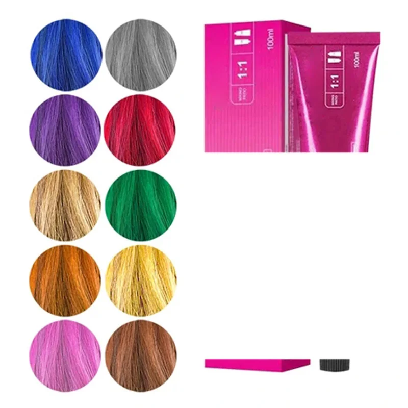 

Wholesale Mermaid Hair Coloring Shampoo Mild Safe Hair Dyeing Shampoo for All Hairs One-time Molding Paste Dye Cream Hair Gel