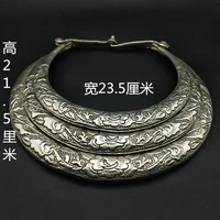 hot sell new -Tribal Exotic Chinese Handmade Excelente 3row Tibet Silver Miao silver necklace free shipping