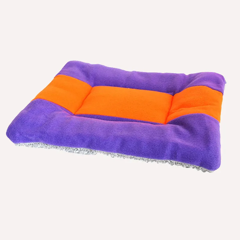 

Warm Short Plush Dog Cotton Pad Four Seasons Universal Dog Blanket Cat Mat Contrasting Color Stitching Double-sided Use Pet Mat