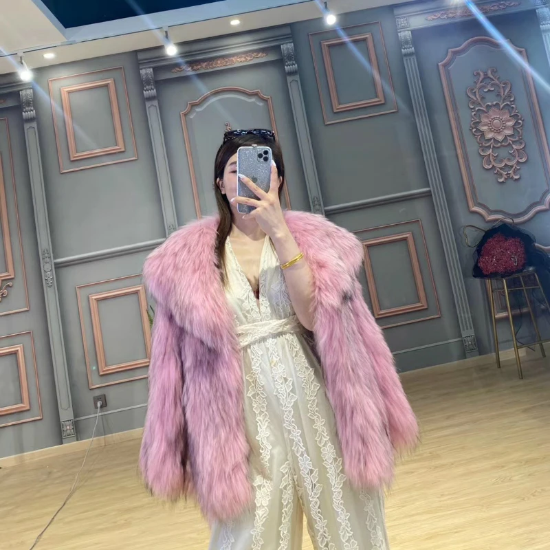 OFTBUY 2021 New Fashion Luxury Winter Jacket Women Real Fur Coat Natural Raccoon Knitted Thick Warm Outerwear Streetwear | Женская