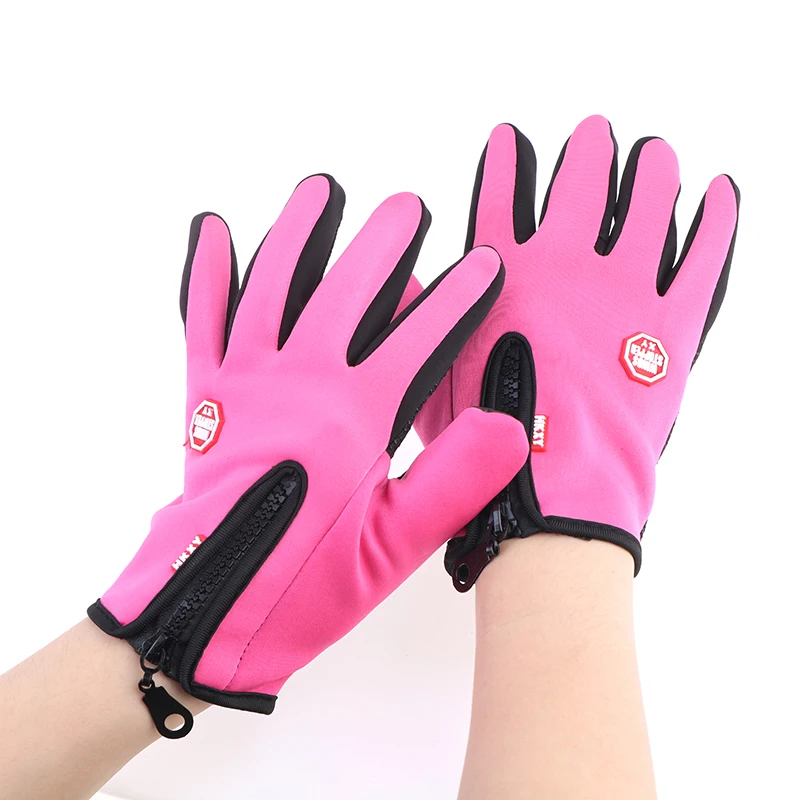 1 пара унисекс Зимние теплые ветрозащитные водонепроницаемые термоперчатки для