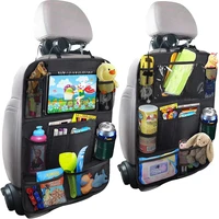 kids car backseat organizer with touch screen tablet holder kick mats seat back protectors great travel accessories for toddlers