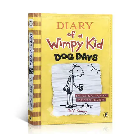 

Original Children Popular Comic Books Diary of A Wimpy Kid 4 Dog Days Colouring English Activity Story Picture Book for Kids