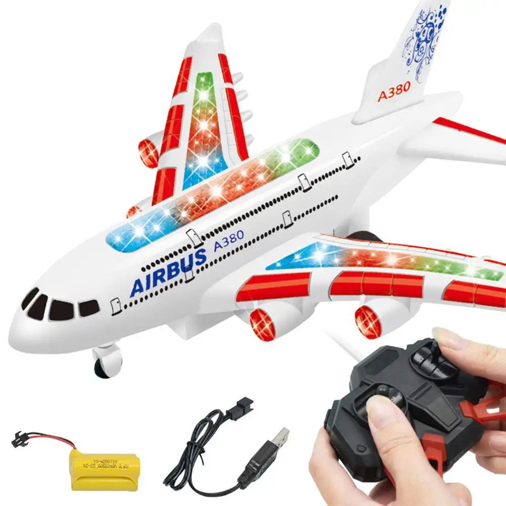 A380 Airbus игрушки RC самолет с музыкальными огнями большой электрический пульт