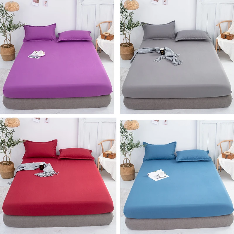 Простыня на резинке однотонная набор матрасов с четырьмя углами простыня