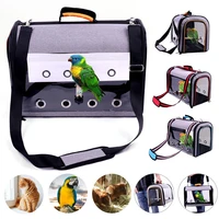 high quality protable bird carrier bird travel cage with perch dog backpack carrier for pet parrot cat rabbit