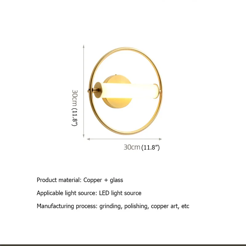 

WPD Modern Wall Lamps Copper Light Contemporary Creative New Design Indoor Decorative For Living Room Corridor Bedroom Hotel