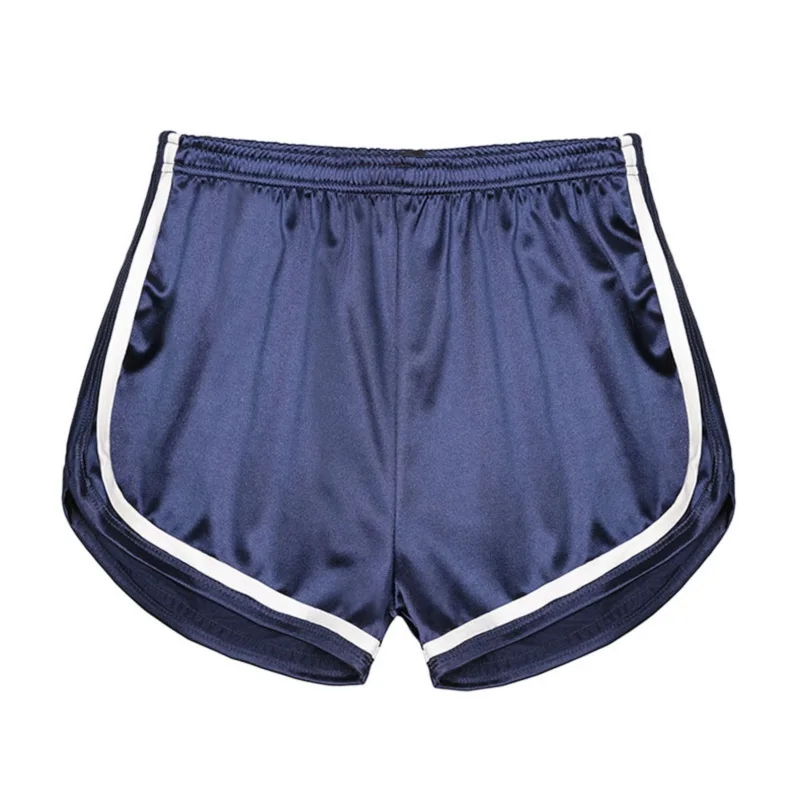 

AECU Women Shorts Pajama Wide Leg Satin Glossy Pants Loose Waist Running Fitness Pants Pajamas Home Sleep Solid Underwear