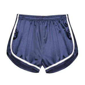 Женские атласные шорты AECU, с широкими штанинами, для бега, фитнеса, домашнее однотонное нижнее белье, блестящие штаны