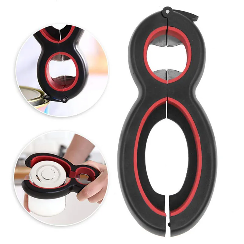 6в1 мульти консервный нож открывалка для бутылки вина крышки открывания